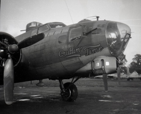 photo of the aircraft quittin' time that Lieutenant Proulx co-piloted on his seventh mission